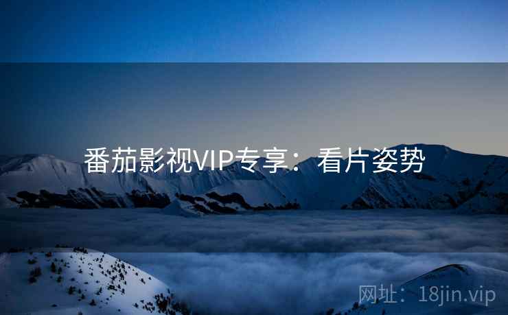 番茄影视VIP专享：看片姿势